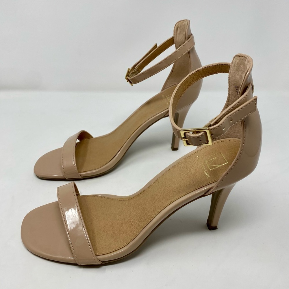 Women’s Elegant Nude Heeled Sandals Size 9.5 - Picture 3 of 8